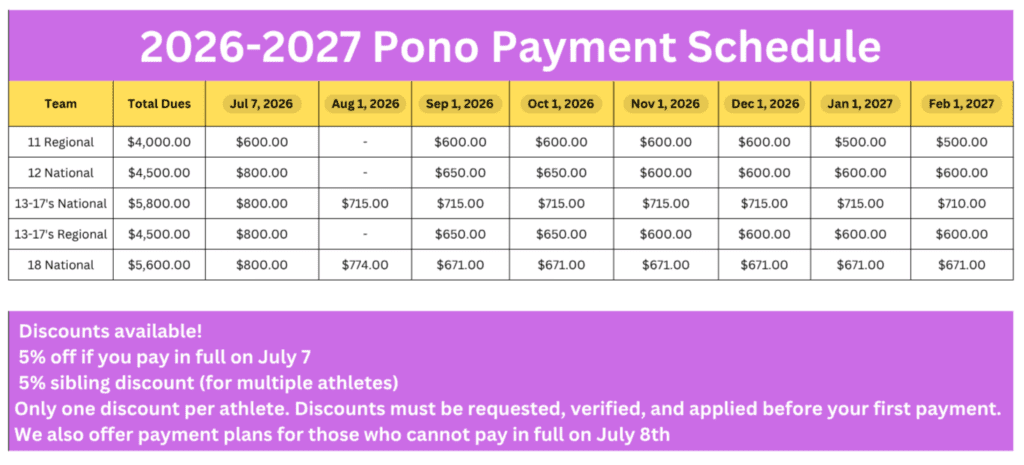 26-27 Payment Schedule